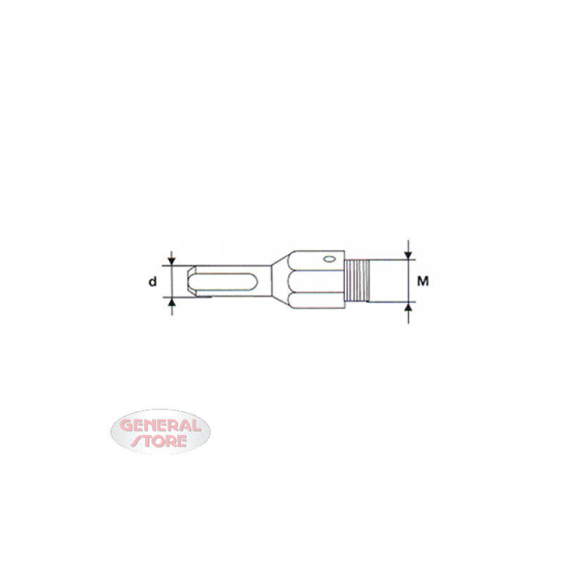 GAMBO FRESE TAZZA - Gambo 10 mm x frese edilizia diam 16/50 fig. 1