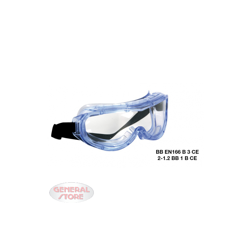 CON VENTILAZIONE - Occhiali a mascherina c/ventil.c/elas.trasp fig. 1